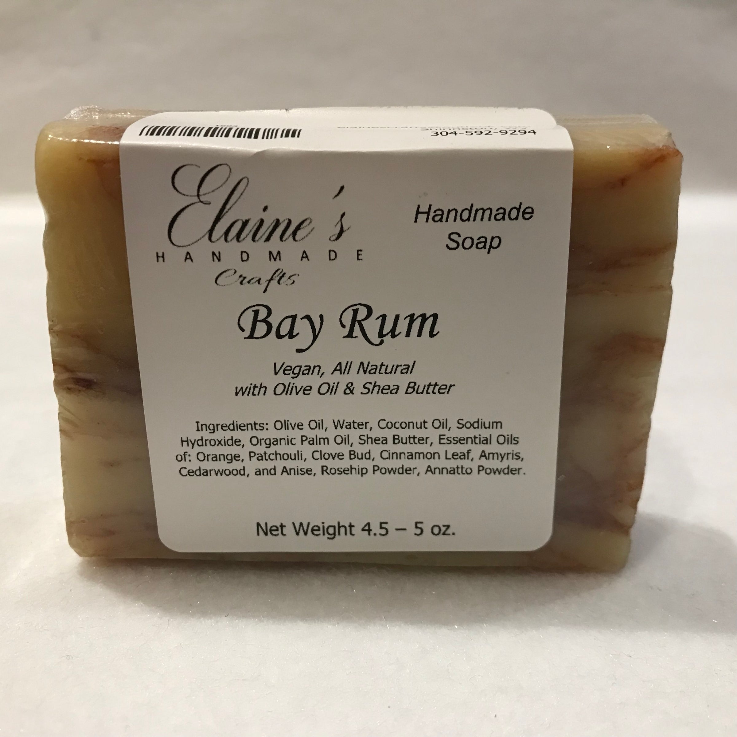 Bay Rum Handmade Natural Soap Bar, 4.5 oz